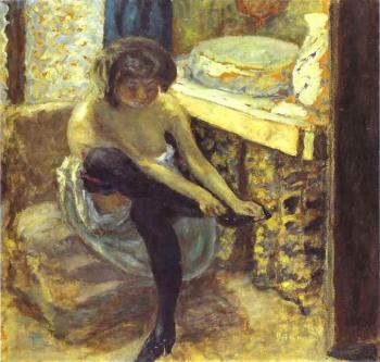 Pierre Bonnard : Woman in Black Stockings